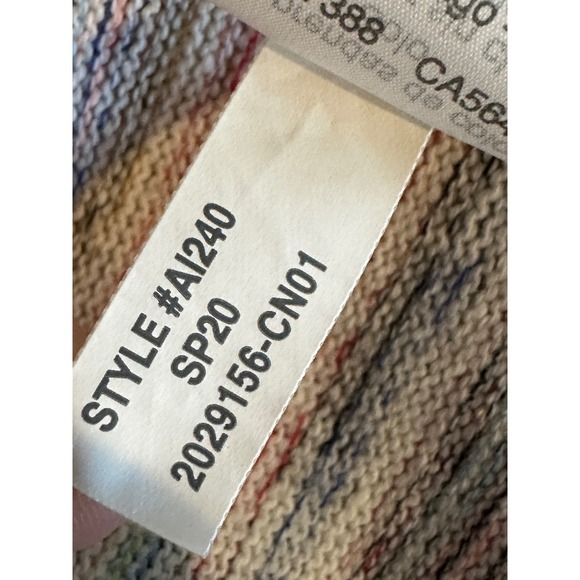 Madewell Balloon Sleeve Cropped Crewneck Top Sz S Rainbow Stripe Bubble Sleeve - Picture 5 of 11